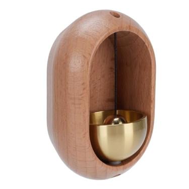 Imagem de Jiawu Campainha Decorativa de Latão de Madeira Elegante para Lojistas para Casa, Geladeira, Apartamento Com Fita Dupla Face