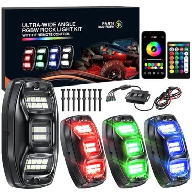 Imagem de TMORI Luzes de rock para caminhões - 4 cápsulas RGB com controle de aplicativo, modo de música piscante para UTV, SUV, ATV, ATV, acessórios de caminhão RZR