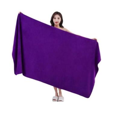 Imagem de Toalha De Banho Grande E Grossa De Microfibra Super Absorvente De Seca