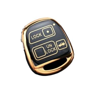 Imagem de Capa de chaveiro de controle remoto de 3 botões compatível com Toyota, para Camry/Prado/RAV4/Land Cruiser/Avensis/Corolla/Carina 120/Yaris, acessórios para chave de carro