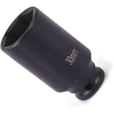 Imagem de Soquete de impacto de 1/2 polegada unidade 30 mm porca hexagonal catraca chave soquete conjunto adequado para ar pneumático, chaves inglesas, catracas (preto)