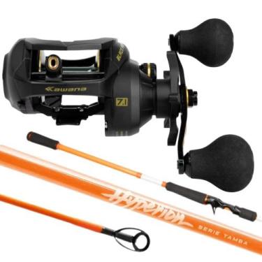 Imagem de Kit Pesca 30kg Carrtilha Bg Black Pira Vara Hyperion Laranja - KAWANA,