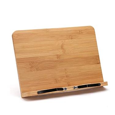 Imagem de Suporte de leitura, suporte de livro, altura ajustável, bandeja para leitura de livros didáticos, receitas, laptop, tablet, celular, suporte de livro portátil