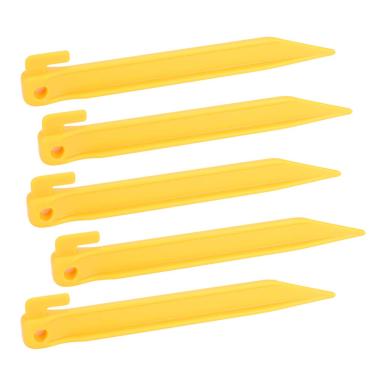 Imagem de Generic Prego Durável da Estaca do Peg da Barraca de Acampamento de Náilon de 5 Pces para Fixar Barracas e Dosséis, Material de Náilon Amarelo de Grande Resistência para Praia e Prado (S)