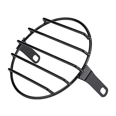 Imagem de aqxreight Máscara de Cobertura de Grade Redonda para Farol de Montagem Lateral de Motocicleta de 6,5 Polegadas para Cruiser Chopper Cafe Racer # 3 Maravilhoso e Fora de Fabricação de Motocicleta Com