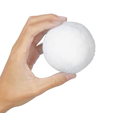 Imagem de Agorizeo Pacote com 12 bolas de brinquedo de neve para lutas internas macias bolas de neve falsas brinquedos de algodão artificial bola de neve branca suprimentos de festa para decoração de pais e