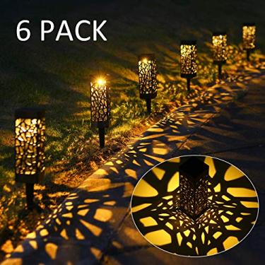 Imagem de Lâmpada de Jardim Solar DC2V com LEDs Design Padrão Oco Sensor Iluminação Luz Decorativa Paisagem IP65 À Prova d Água para Pátio Courtyard