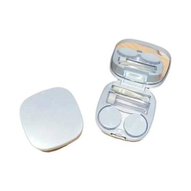 Imagem de Estojo Mini Coração Para Lentes De Contato Com Espelho, Adorável Organ