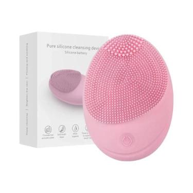 Imagem de Massageador Facial Elétrico De Silicone, Limpador De Poros Ultrassônic