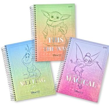 Imagem de Caderno 10 matérias Colegial Feminino Menina Sininho Olaf Baby Yoda (Baby Yoda Grogu)