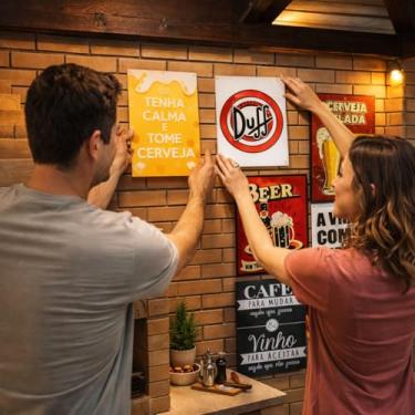 Imagem de Placas Decorativas 9x13cm para Parede em MDF Kit Frases Bar, Religiosas e Motivacionais (FRASES BAR)