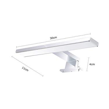 Imagem de Cuofyunl AC110-240V led espelho luz frontal do banheiro led espelho lâmpada luzes do armário de parede fileira dupla 10w alumínio cromado moderno à prova dwaterproof água (10W 30CM)