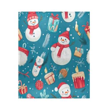 Imagem de Blueangle Cobertor de boneco de neve de desenho animado, supermacio, quente, aconchegante, leve para todas as estações, cobertor de lã para cama ou sofá, fácil de cuidar (127 x 152 cm) #70