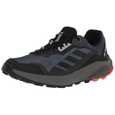 Imagem de adidas Tênis masculino Terrex Trailrider, Aço Maravilha/Preto/Laranja Impacto, 13