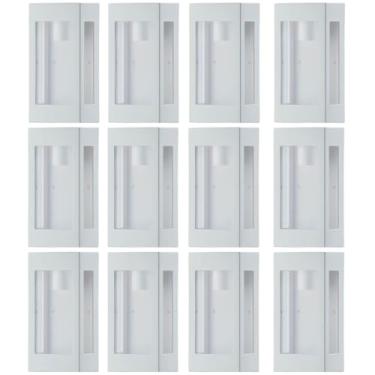 Imagem de Conjunto 12 Luminárias Arandelas de Parede Branco Bivolt E27 Lente Transparente Prime Dital