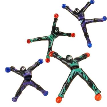 Imagem de Bonecos Articulados Flexíveis, Figuras de Ação em Poses Dinâmicas Coloridas, Brinquedo de Movimento