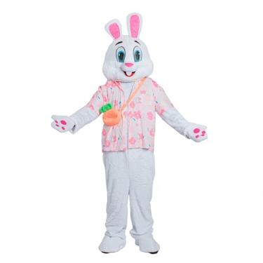 Imagem de GUIMIXH Coelho de Páscoa com bolsas camisas rosa colete de pelúcia fofo mascote fantasia vestidos de festa roupas
