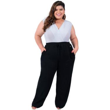 Imagem de Calça Pantalona Recorte Feminina Plus Size Catwalk Viscolycra-Feminino