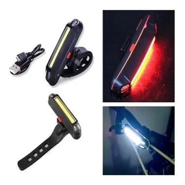 Imagem de Lanterna Refletor Led Traseiro Bike Bicicleta Recarregável Usb 100 Lumens-Unissex