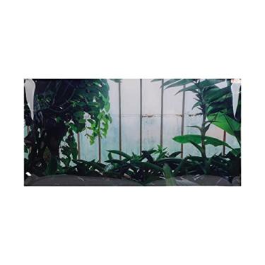 Imagem de CUOFYUNL Decoração de fundo de aquário PVC autoadesivo 3D livre de tóxicos para tanque de peixes adesivo de papel de parede (122 * 50CM)