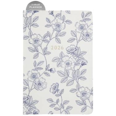 Imagem de WORLD TRAVELER Agenda 2026 - Agenda de calendário semanal e mensal de 15 x 20 cm com marcador de página e fita para escola e escritório, tamanho 15 x 20, azul e azul-marinho