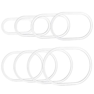 Imagem de PH PandaHall 8 modelos ovais de roteador para marcenaria, modelos de acrílico embutidos, modelo de rastreamento de acrílico transparente de 5,12 a 25,7 cm para projetos de madeira, artesanato feito à