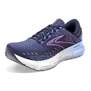 Imagem de Brooks Tênis de corrida feminino Glycerin 20 Neutral, Pavão/Azul/Rosa, 6 Wide
