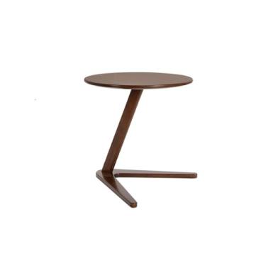 Imagem de Mesa central para sofá, mesa de centro pequena, mini mesa de canto, mesa de cabeceira, pequena minimalista sala de estar mesa de armazenamento de madeira maciça (A)