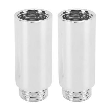 Imagem de Generic Extensão de Braço de Chuveiro de Aço Inoxidável Com Acabamento Brilhante, 2 Peças de Tubo de Extensão de Cabeça de Chuveiro Cromado para Ajuste de Altura, Adequado para a Maioria Dos