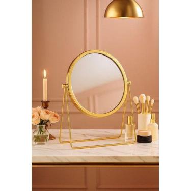 Imagem de Espelho De Maquiagem Aumento Dupla Face Mesa Bancada Maquiagem Closed 