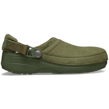 Imagem de Sandália Crocs Classic Crafted Vegan Suede Clog Army Green-Unissex