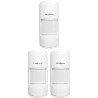 Imagem de Kit 3 Sensores Alarme Com fio Infra Pet 20 Kg IVP 5001 PET Intelbras
