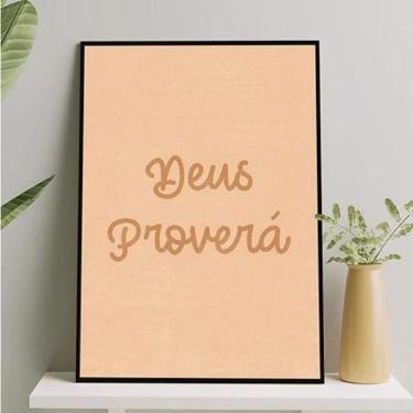 Imagem de Quadro Deus Proverá 24X18Cm Preta