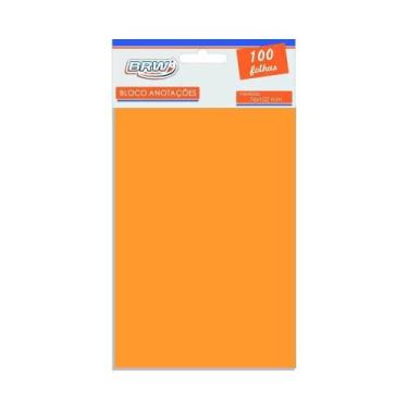 Imagem de Bloco de Anotações 76x102mm Laranja BRW 01un com 100fls
