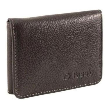 Imagem de Carteira Fasolo H060 Couro Formato em L Masculina, Chocolate