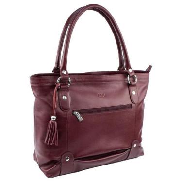 Imagem de Bolsa Feminina AMARÍLIS em Couro Galvani, Vinho