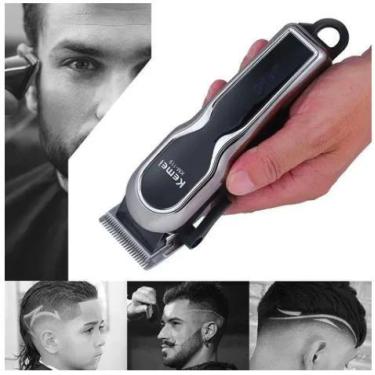 Imagem de Maquina De Corta Cabelos Recarregavel Kemei Km - 119 Bivolt