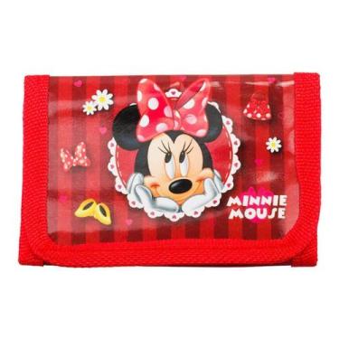 Imagem de Mini Carteira Infantil Vermelha Minnie 8x12cm - Disney