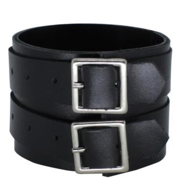 Imagem de Bracelete de Couro Duas Fivelas PL385P - Blood Art