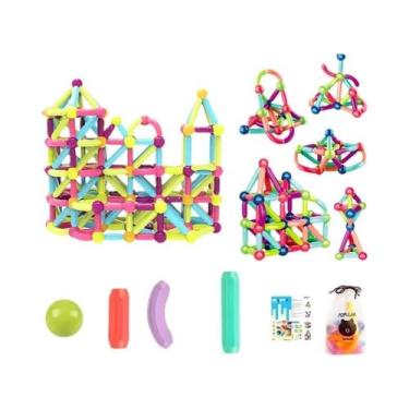 Imagem de Conjunto De Blocos De Construção Magnéticos Educacionais Montessori Pa