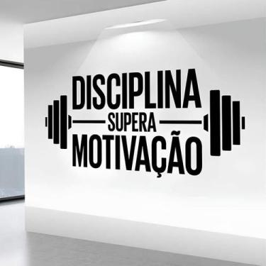 Imagem de Adesivo De Parede Disciplina Supera Motivação - Lojinha Da Luc Adesivo