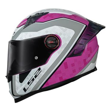 Imagem de Capacete LS2 FF358 Pro Striker Cinza e Rosa-Feminino