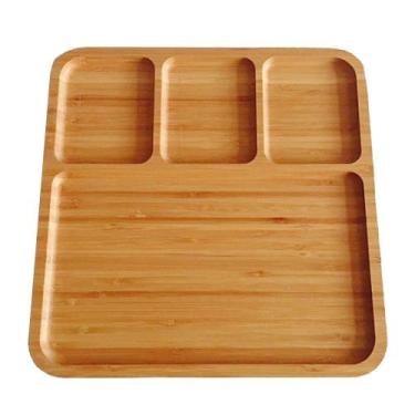 Imagem de Bandeja para Petiscos Cazza em Bambu 22cm, UNICA