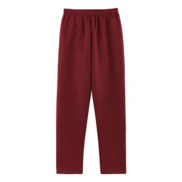 Imagem de Calça Moletom Masculino Liso - hering, M, Vermelho