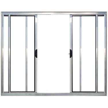 Imagem de Janela Vitro 4 Folhas Alumínio Brilhante 1.00  X 1.50 Modular - DC