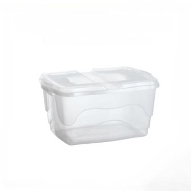 Imagem de Kit Caixas Organizadoras 20 Litros com Travas - Container para Guarda Brinquedos, Livros, Documentos, Roupas, Armazenamento Resistente em Casa, Closet e Garagem (6 Unidades)