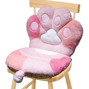 Imagem de Almofada de cadeira de pata de gato, decoração de casa grande de pelúcia, almofada de cadeira de jogos, para escritório, quarto, sala de jantar, cadeira de rodas, caminhão, acampamento, estádio