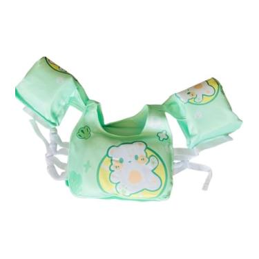 Imagem de Boia Infantil Tipo Colete (Flutuador) Não Fura, Ajustável, Não-Inflável (Urso Verde)