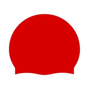 Imagem de Touca De Natação Unissex Em Silicone Impermeável Para Cabelos Longos, 