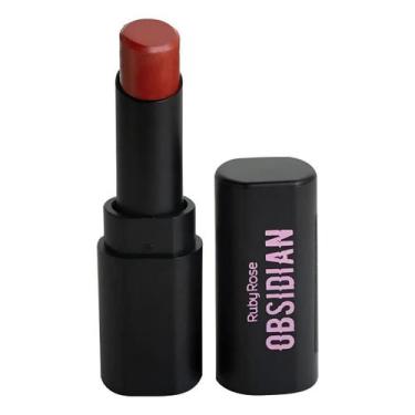Imagem de Batom labial lipstick cream satin ocs04 obsidian hb70004 ruby rose